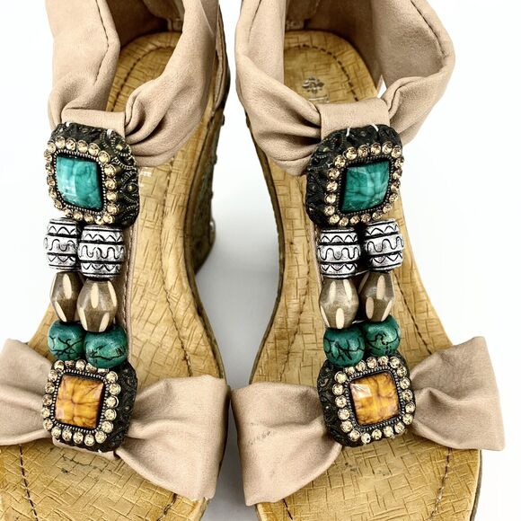 Patrizia By Spring Step Pegasus Tan Sandals 36 (5.5-6 US) Women RetroGlam 70s - Picture 16 of 16